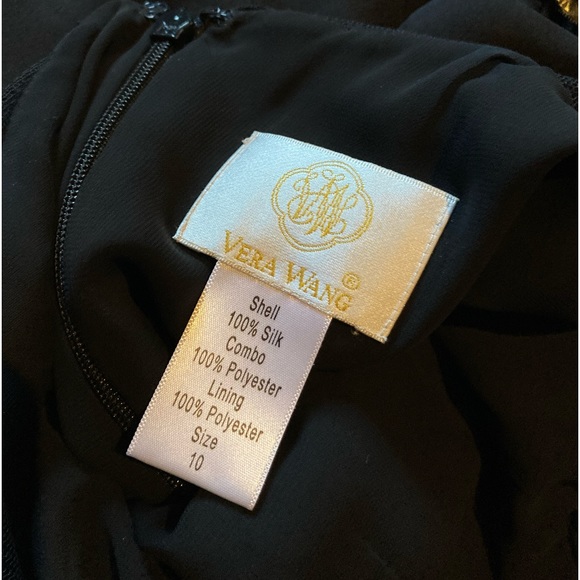 Vera Wang Silk Black Dress Size 10 NWT - Picture 5 of 7